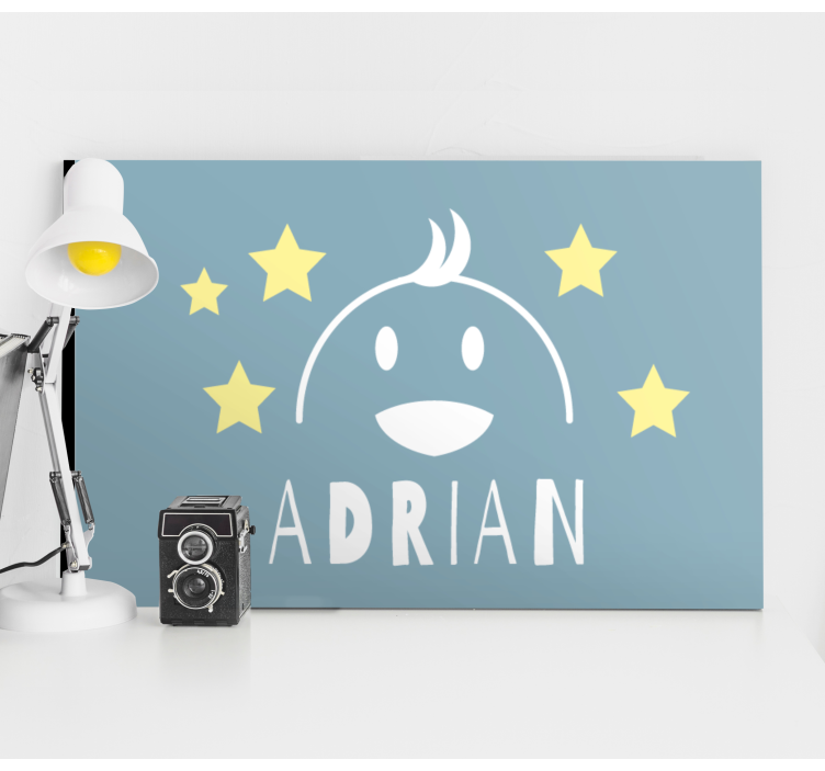 Quadro infantil rosto de personagem feliz - TenStickers