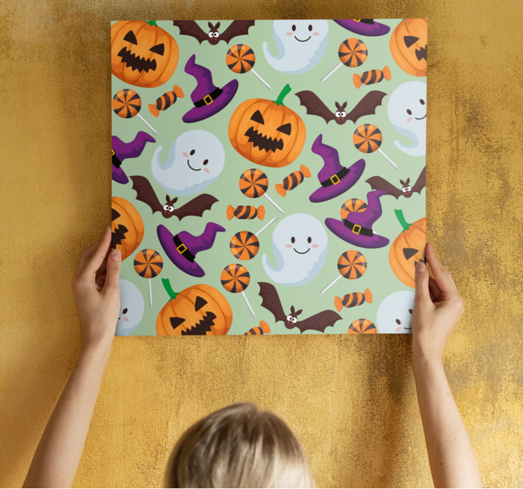 Quadro juvenil elementos divertidos de halloween - TenStickers