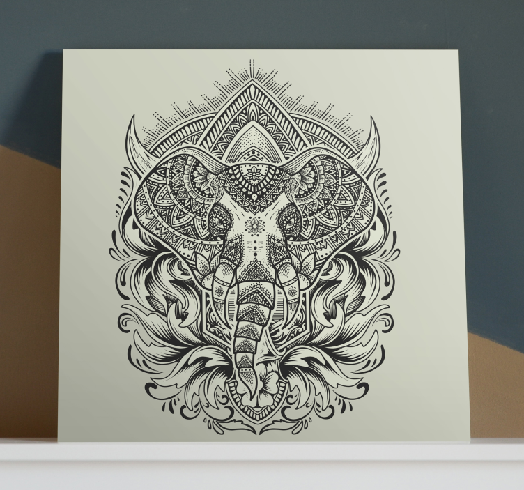 Quadro com mandala Elefante - TenStickers
