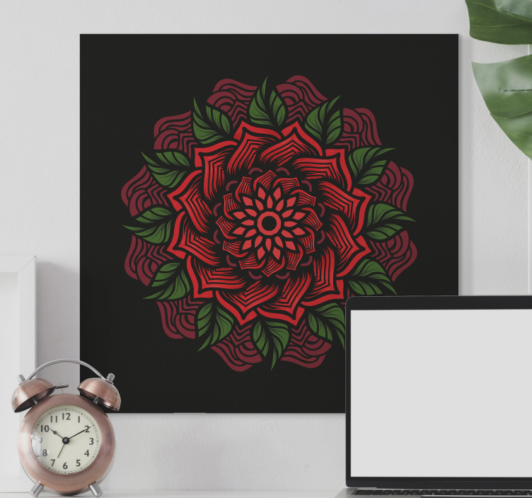 Quadro com mandala Mandala com tema rosa - TenStickers