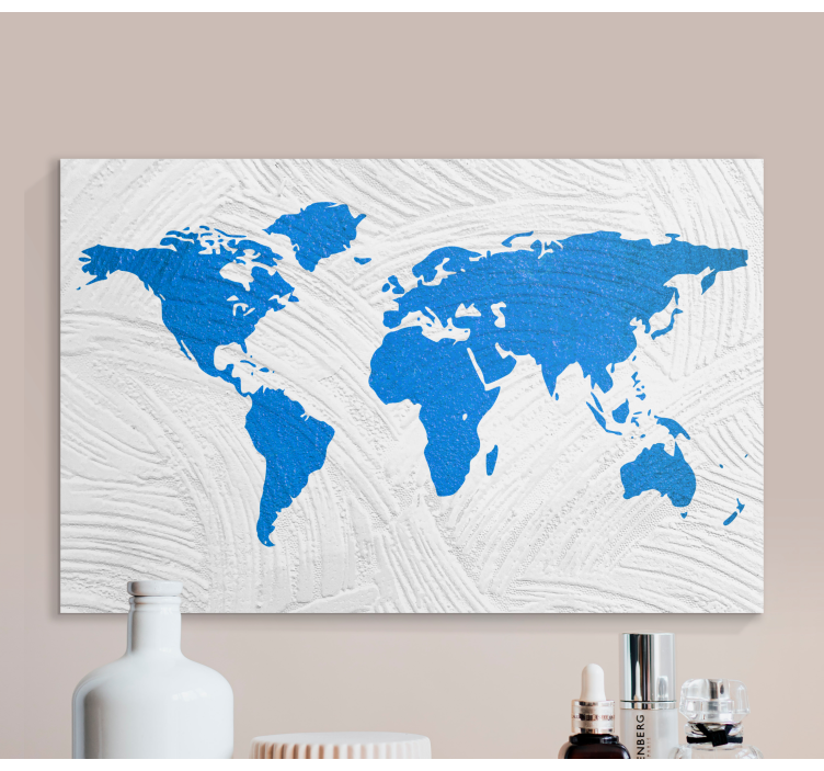 Quadro mapa mundi contorno do mundo - TenStickers