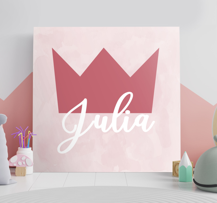 Quadro mapa mundi personalização coroa julia - TenStickers