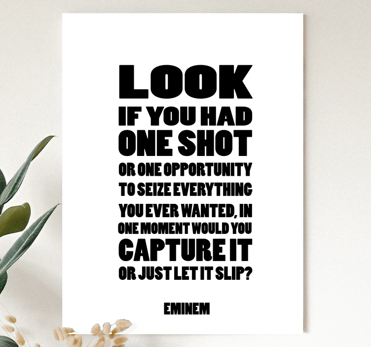 Quadro Decorativo de música Letra de musica one shot - TenStickers