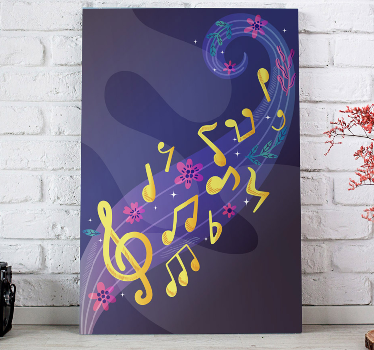 Quadro de música Notas musicais - TenStickers