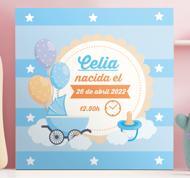 Quadro para bebê celebração de anúncio do bebê - TenStickers
