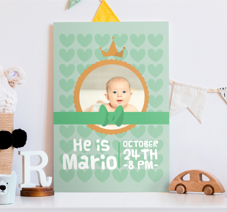 Quadro para bebê ele é o mario - TenStickers