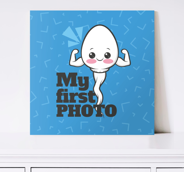 Quadro para bebê minha primeira foto - TenStickers