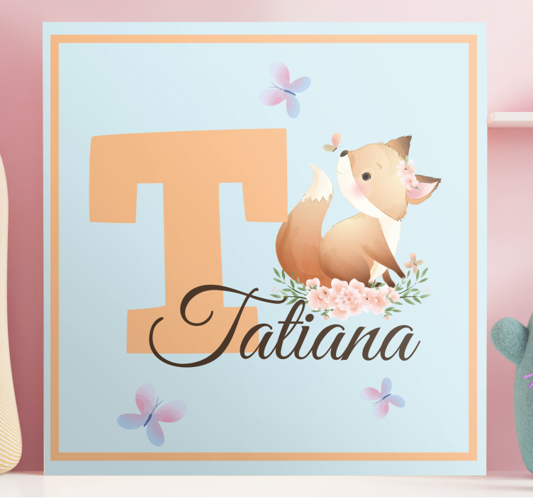 Quadro para bebê raposa amiga t - TenStickers