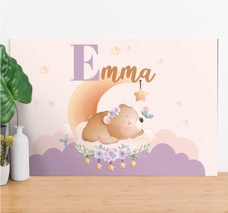 Quadro para bebê sonhos do urso bebê - TenStickers