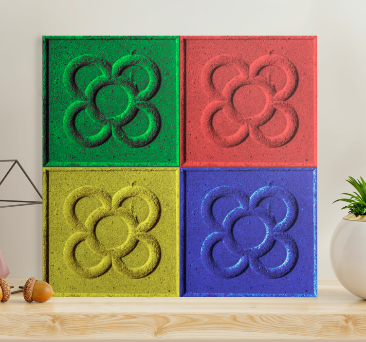 Quadro decorativo para sala azulejos Pop Art - TenStickers