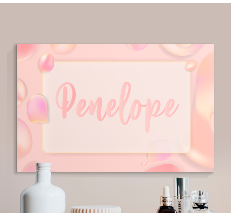 Quadro personalizável exibição elegante de nome - TenStickers