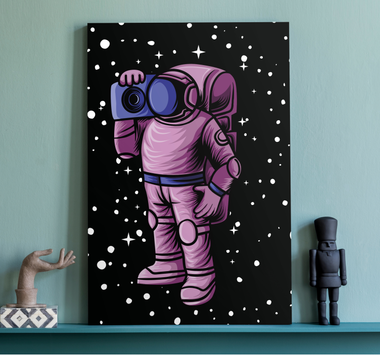 Quadro videogame astronauta capturando estrelas - TenStickers