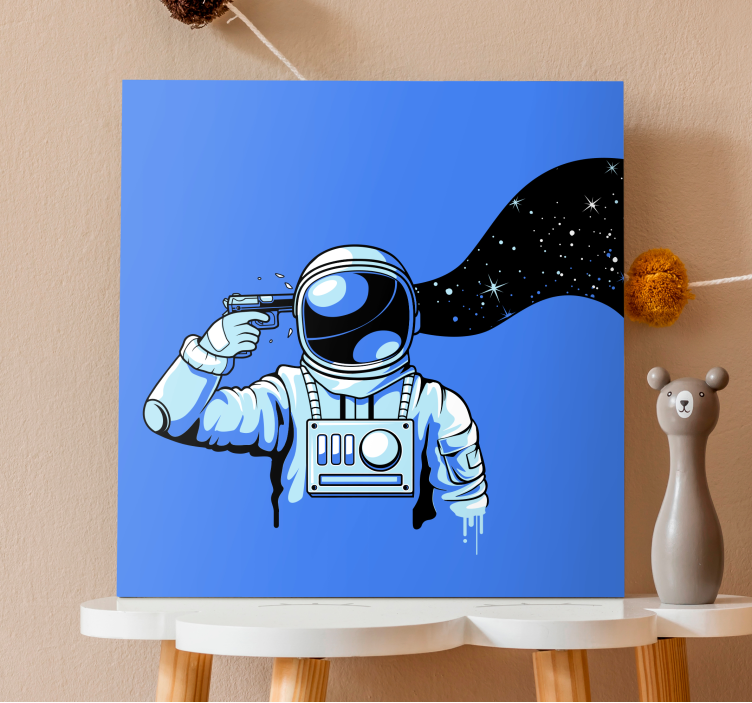 Quadro astronauta atirando - TenStickers