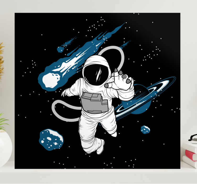 Quadro videogame astronauta no universo - TenStickers