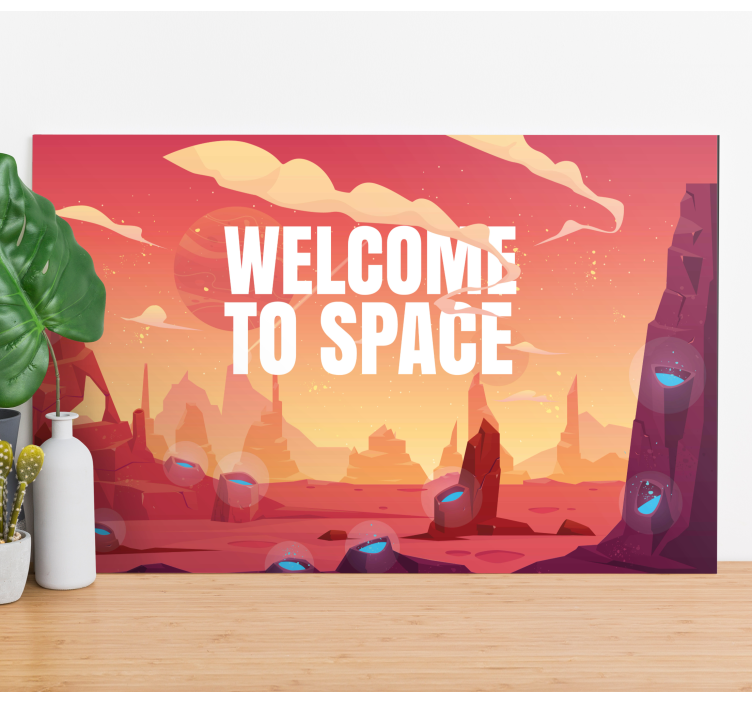 Quadro videogame bem-vindo ao espaço - TenStickers