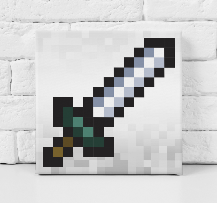 Quadro videogame espada Pixel - TenStickers