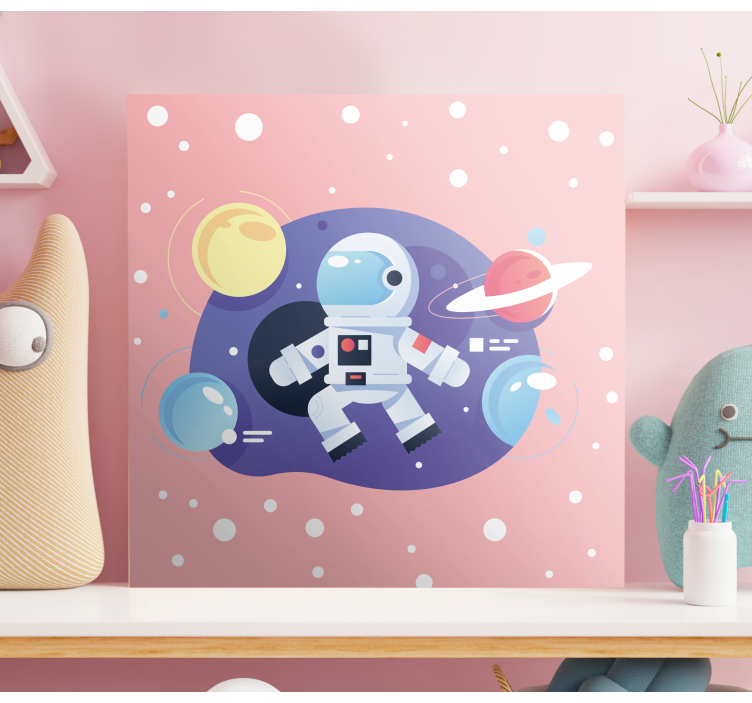 Quadro videogame explorador de aventura espacial - TenStickers