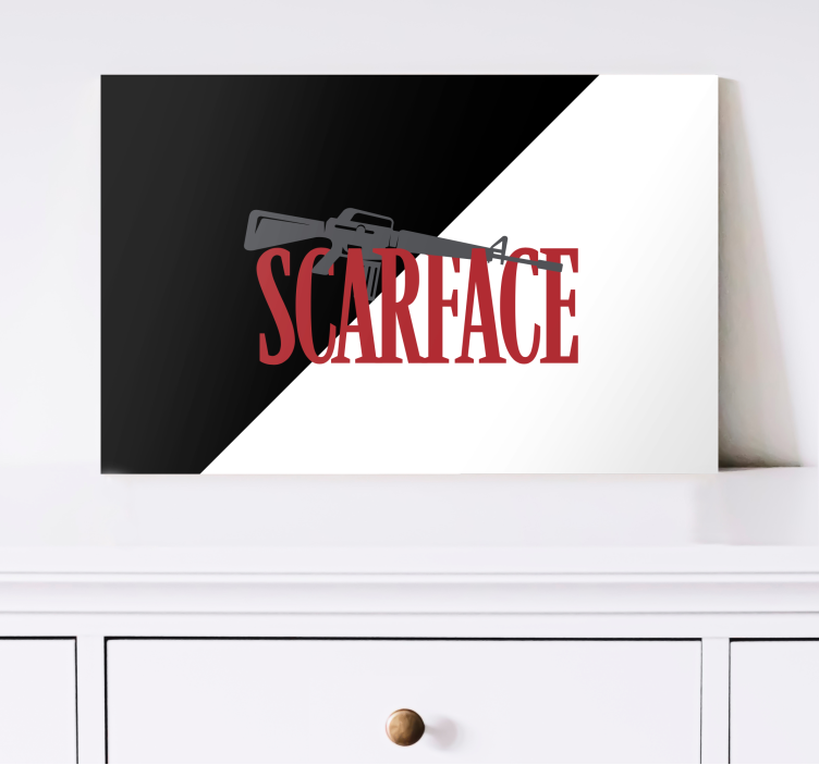 Quadro videogame logo da arma do scarface - TenStickers