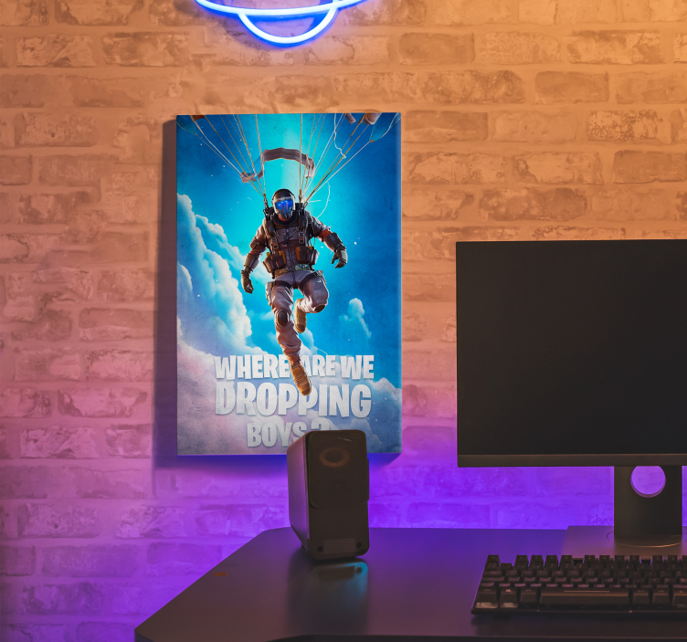 Quadro videogame onde estamos a cair? - TenStickers