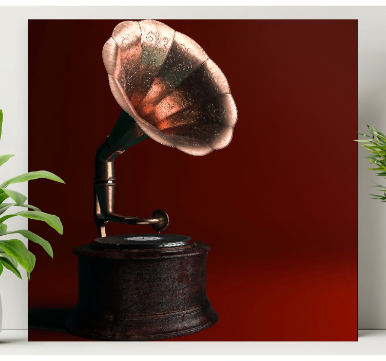 Quadro vintage e gramofone clássico - TenStickers