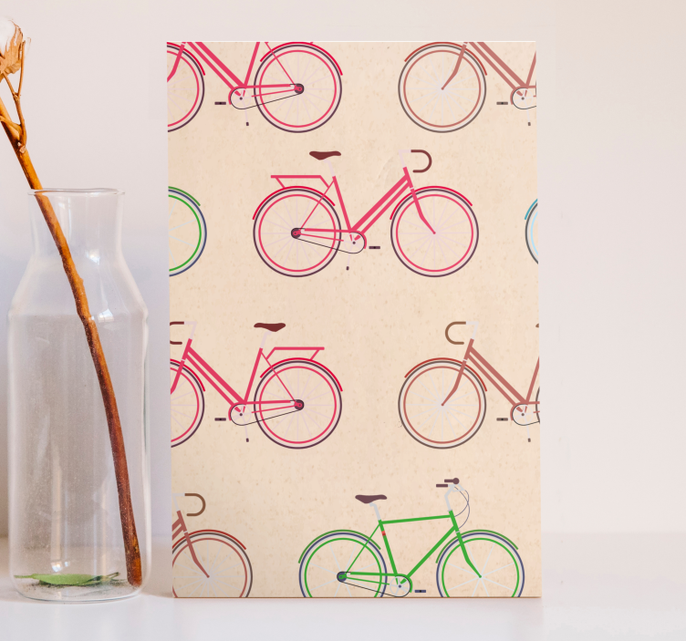 Quadros de desportos com padrões coloridos de bicicletas - TenStickers