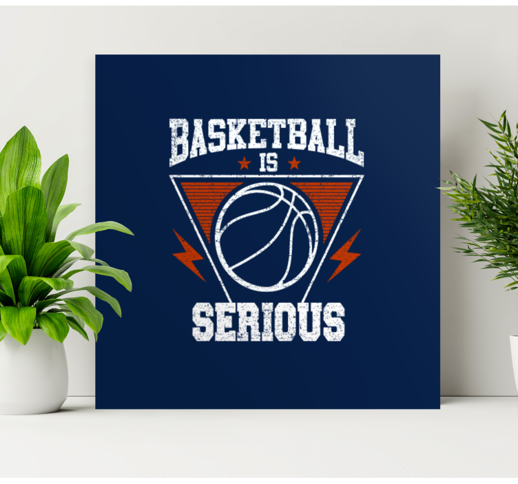 Quadros de desportos o basquetebol é sério - TenStickers