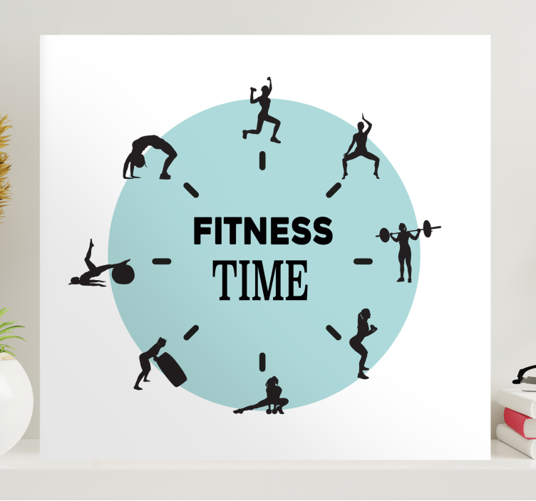 Quadros de desportos relógio de tempo fitness - TenStickers