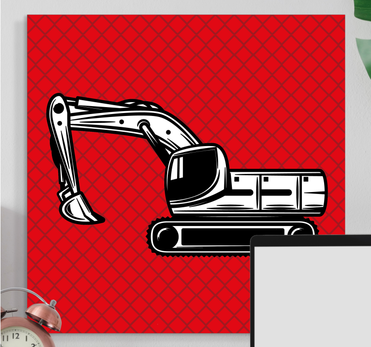 Quadros de desportos veículo de construção escavator - TenStickers