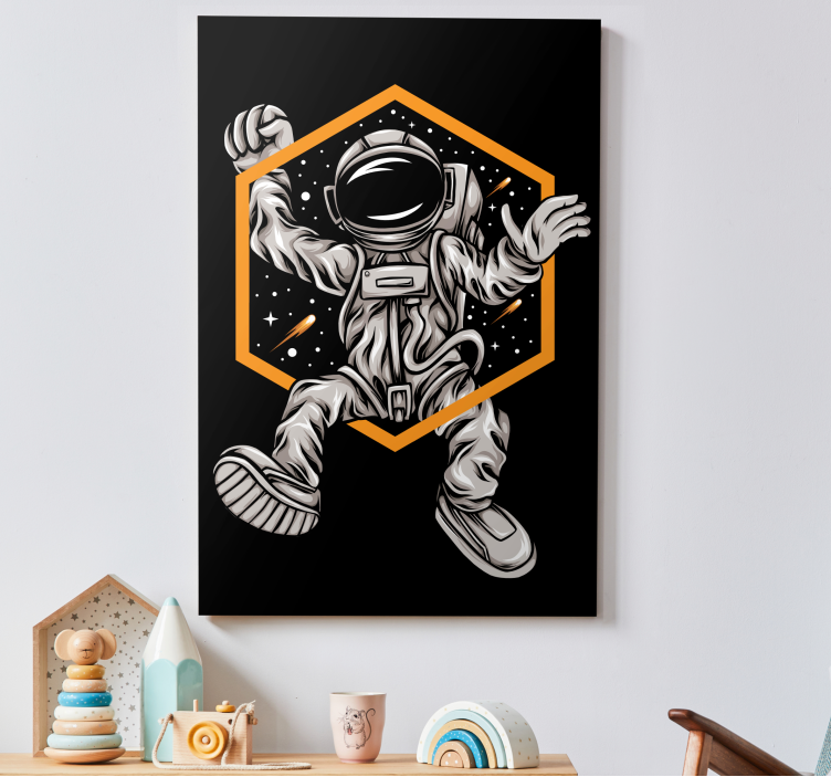 Quadros decorativos personagens levitação de astronauta - TenStickers