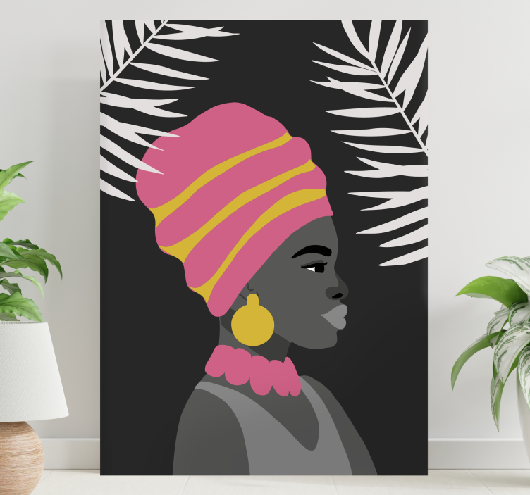 Quadros decorativos personagens mulher negra elegante - TenStickers