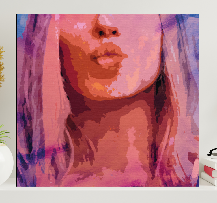 Quadros decorativos personagens retrato de beijo estiloso - TenStickers