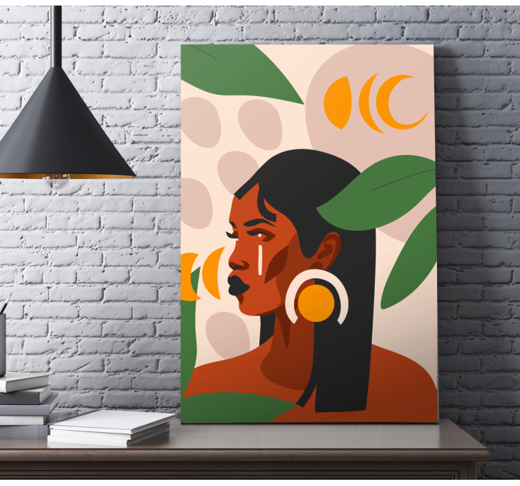 Quadros decorativos personagens retrato de mulher estilosa - TenStickers