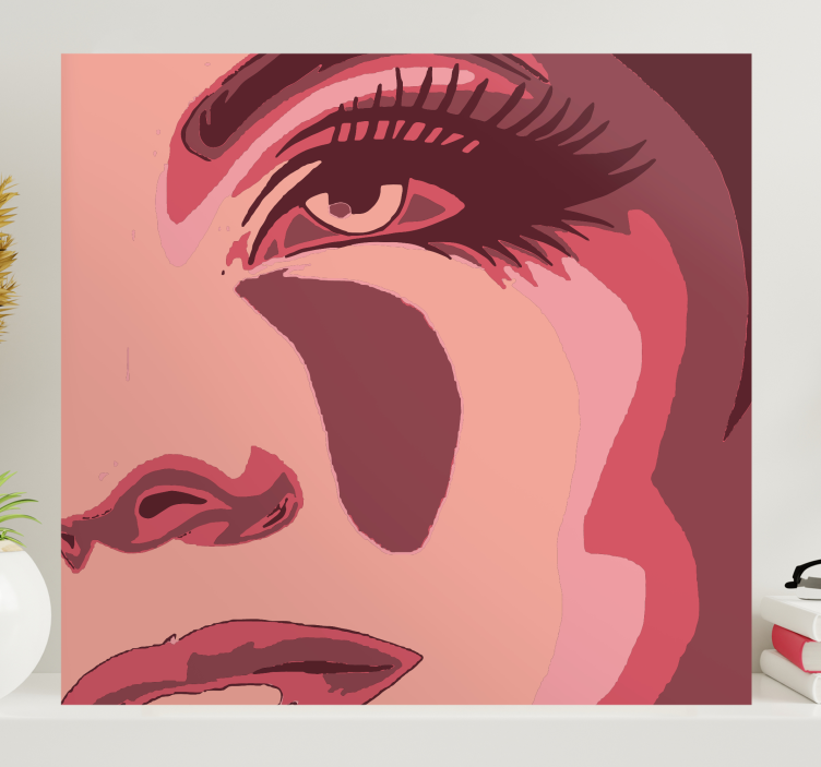 Quadros decorativos personagens retrato de rosto impactante - TenStickers