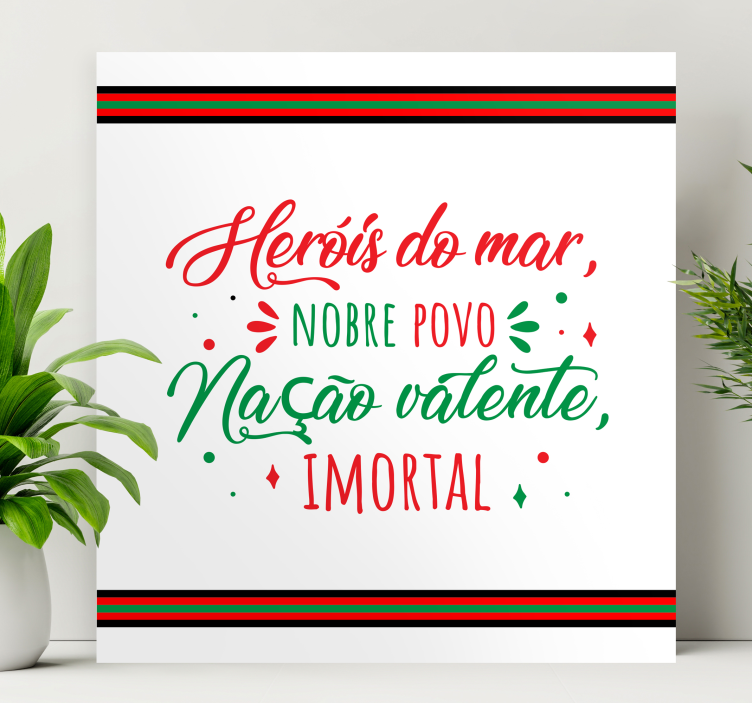 Tela de frases do hino portugal - TenStickers