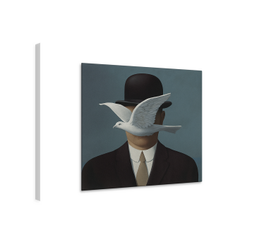 Quadro de arte homem de chapéu-coco - TenStickers