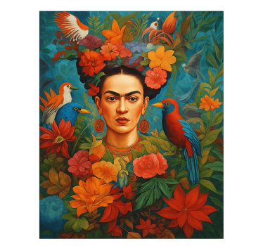 Quadro de arte pássaros exóticos de frida kahlo - TenStickers