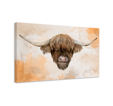 Quadro animais retrato de gado das terras altas - TenStickers