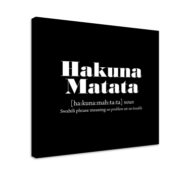 Quadro com letras Significado de hakuna matata - TenStickers