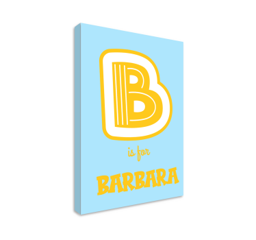 Quadro Decorativo com nome Alfabeto inicial e nome - TenStickers