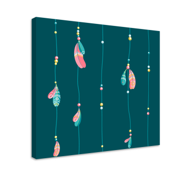 Quadro de penas com design decorativo de penas - TenStickers