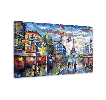Quadro Decorativo de arte Arte boêmia de paris estilo aquarela - TenStickers