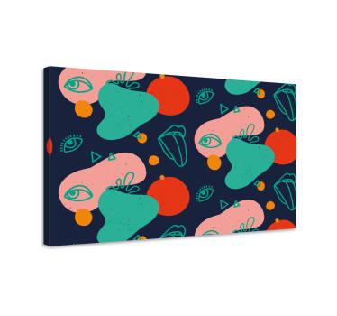 Quadro Decorativo de arte Arte labios estilo memphis - TenStickers