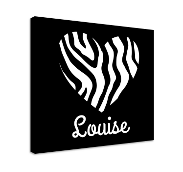 Quadro com letras coração com nome - TenStickers