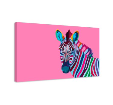 Quadro animais imagem vibrante de zebra - TenStickers
