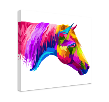 Quadro Decorativo de cavalos Cavalo multicolorido - TenStickers