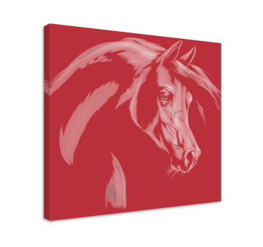 Quadro Decorativo de cavalos Tom vermelho - TenStickers