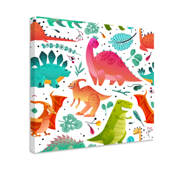 Quadro Decorativo dinossauro Dinossauros felizes para crianças - TenStickers