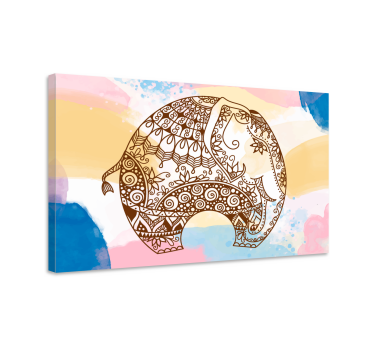 Quadro de elefantes ilustração de elefante decorativa - TenStickers