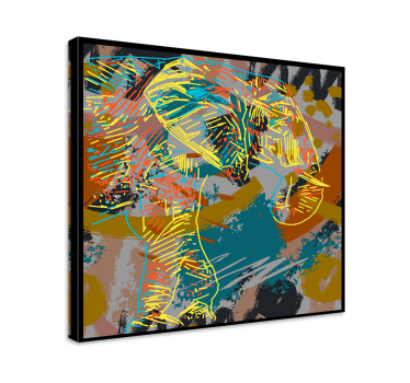 Quadro de elefantes esboço contemporâneo de elefantes - TenStickers