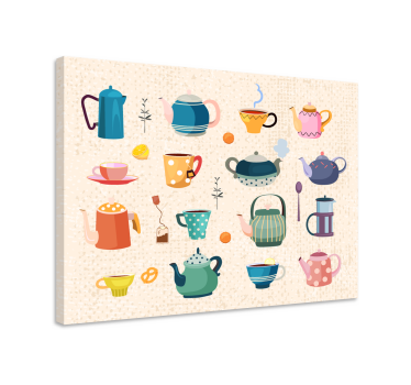 Quadro Decorativo vintage Chá de cozinha vintage - TenStickers